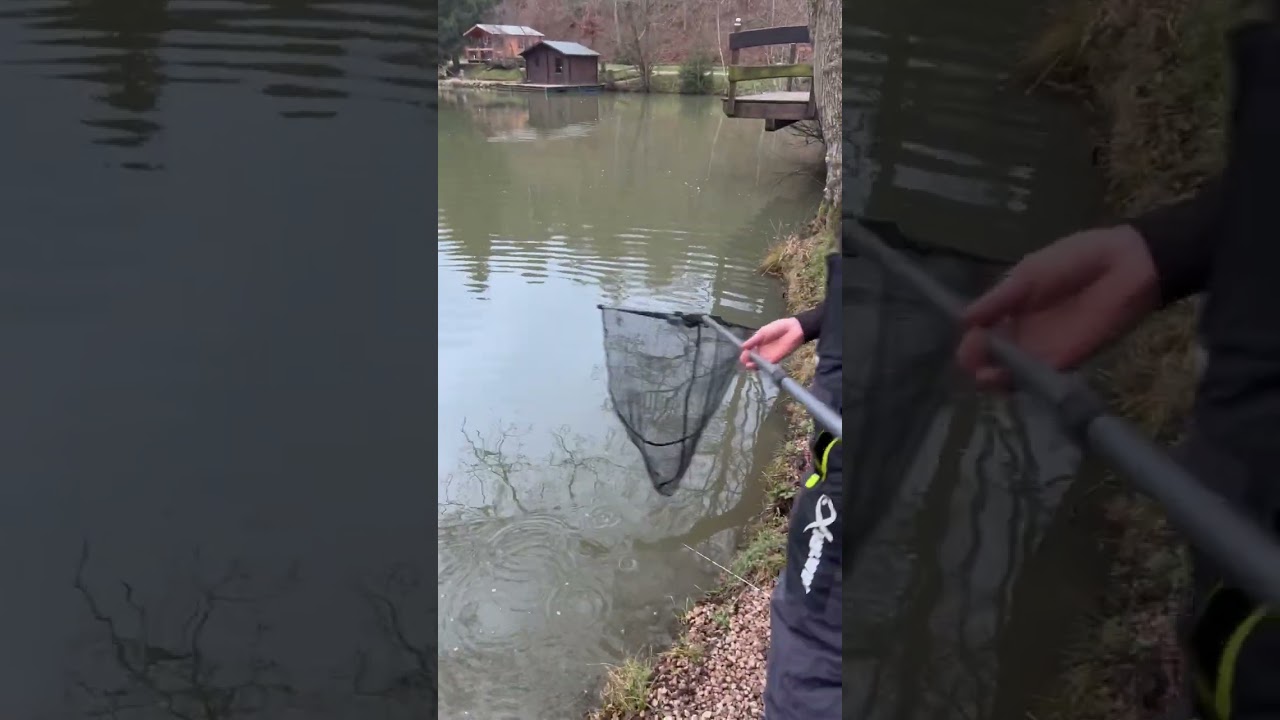 Zalm vriend Jack Koekkoek vangt een grote zalm forel bij Barweihlerm&uuml;hle