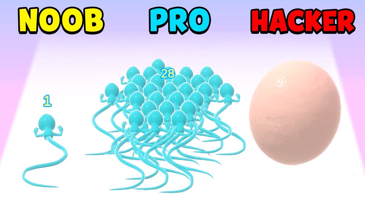 NOOB vs PRO vs HACKER - Sperm Rush 3D