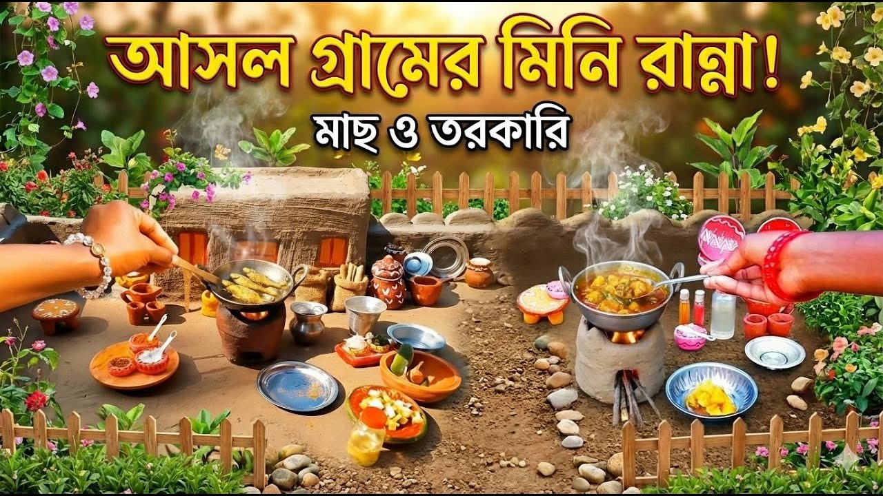 ছোটবেলার সেই মাটির চুলার রান্না🔥 | Mini Village Kitchen Real Food 😱