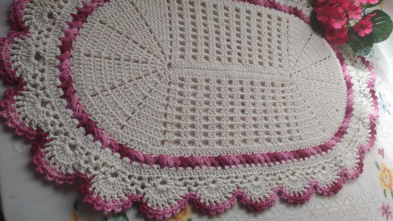 TAPETE OVAL EM CROCHÊ LUXO | CLAUDINHA CROCHÊ 🌷