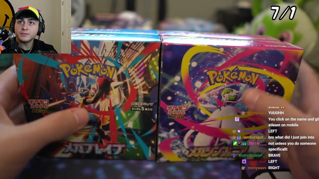 [08/08/25] GIVING AWAY POKEMON CARDS - MEGA BRAVE  / SYMPHONIA (softwilly twitch vods)