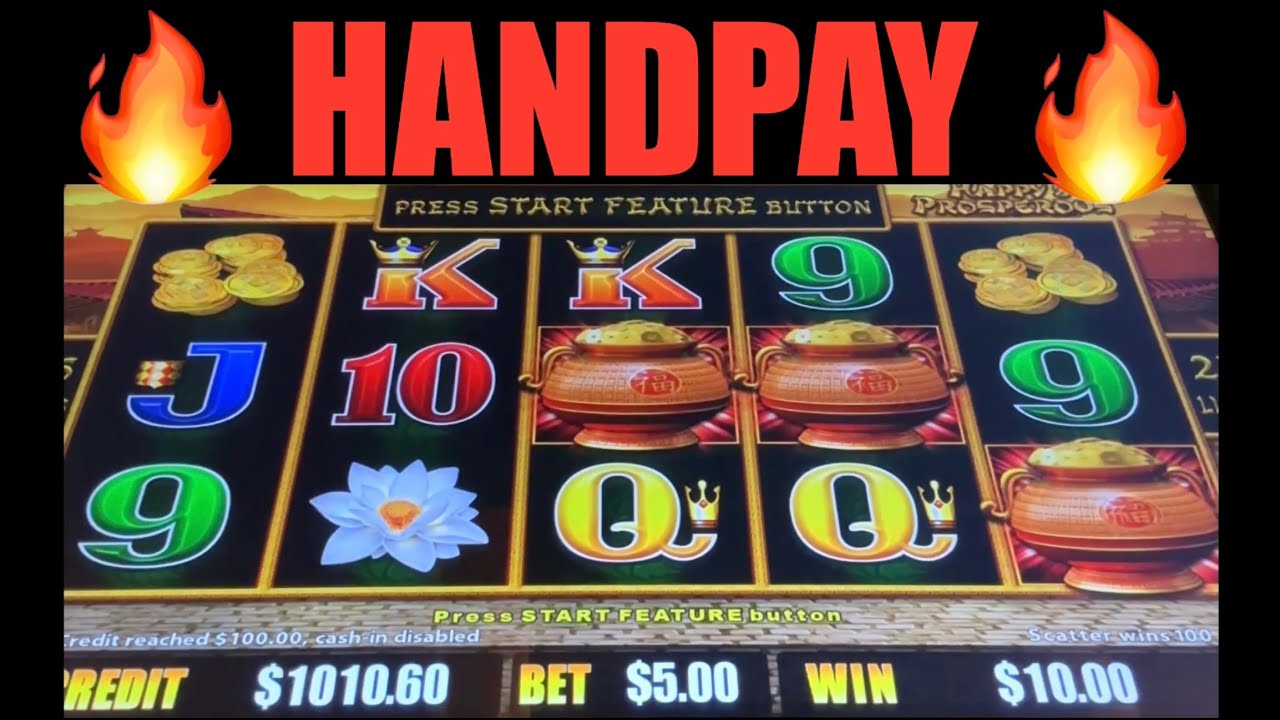 🔥 HANDPAY 🔥 HAPPY & PROSPEROUS  DRAGON LINK SLOT MACHINE 🎰 POKIE WINS