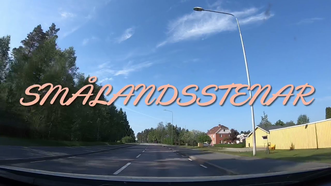 Smålandsstenar,  Sweden. Dashcam driving.