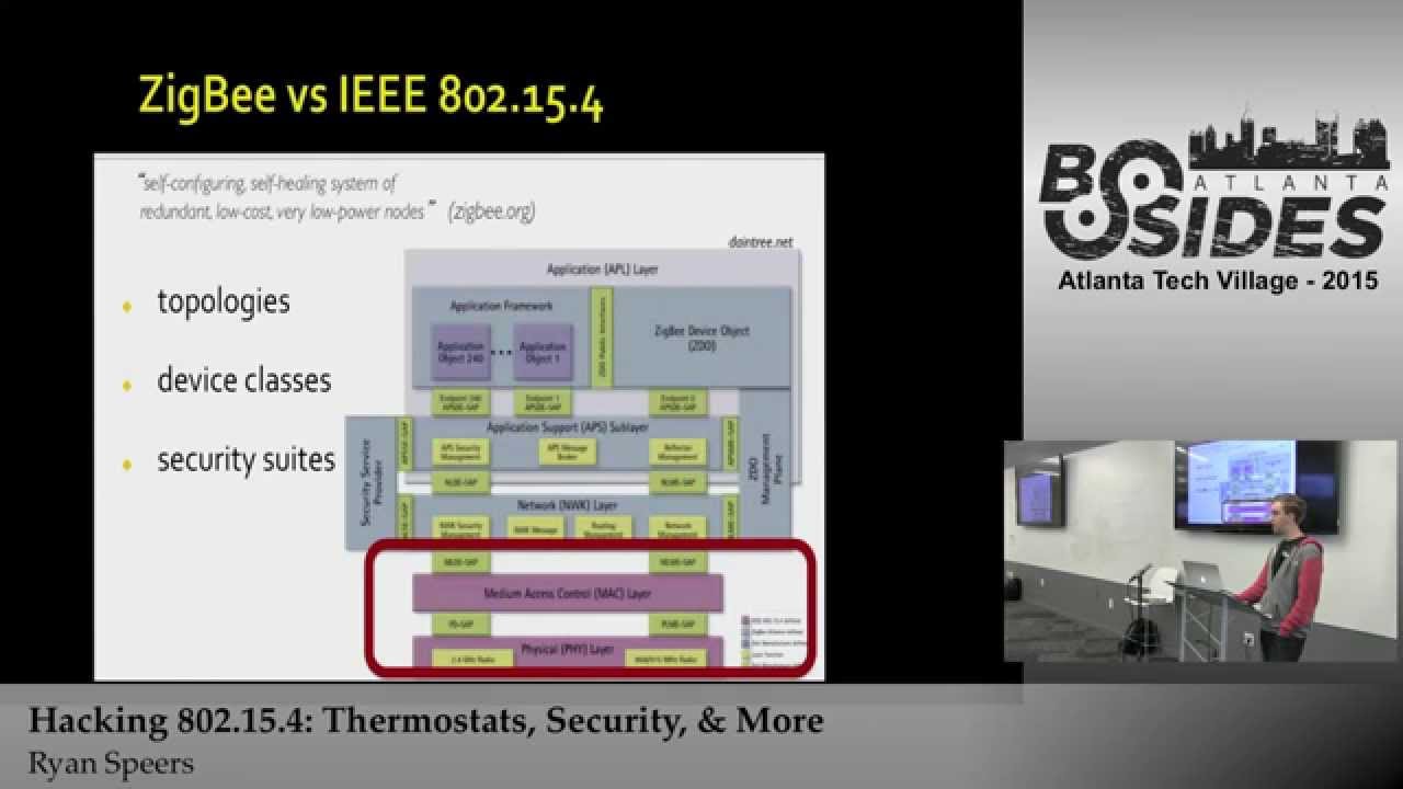 BSidesATL 2015: Hacking 802.15.4 - Thermostats, Security, and More by Ryan Speers