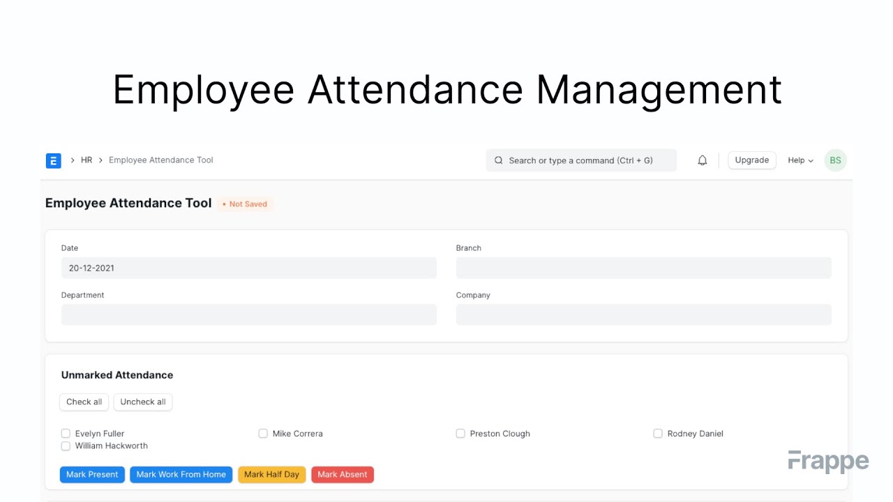 Employee Attendance Management | Frappe HR and ERPNext