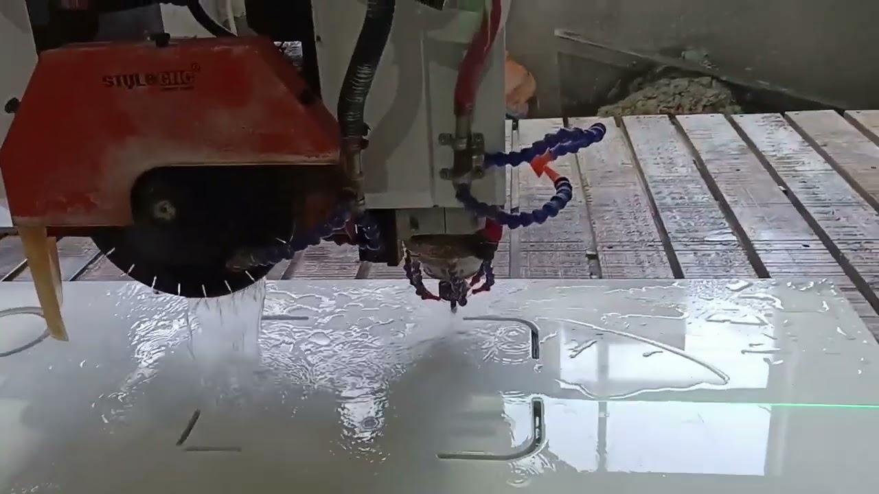 How to Use 4+1 Axis Bridge Saw for Perfect Sink Cutouts Quartz Countertop