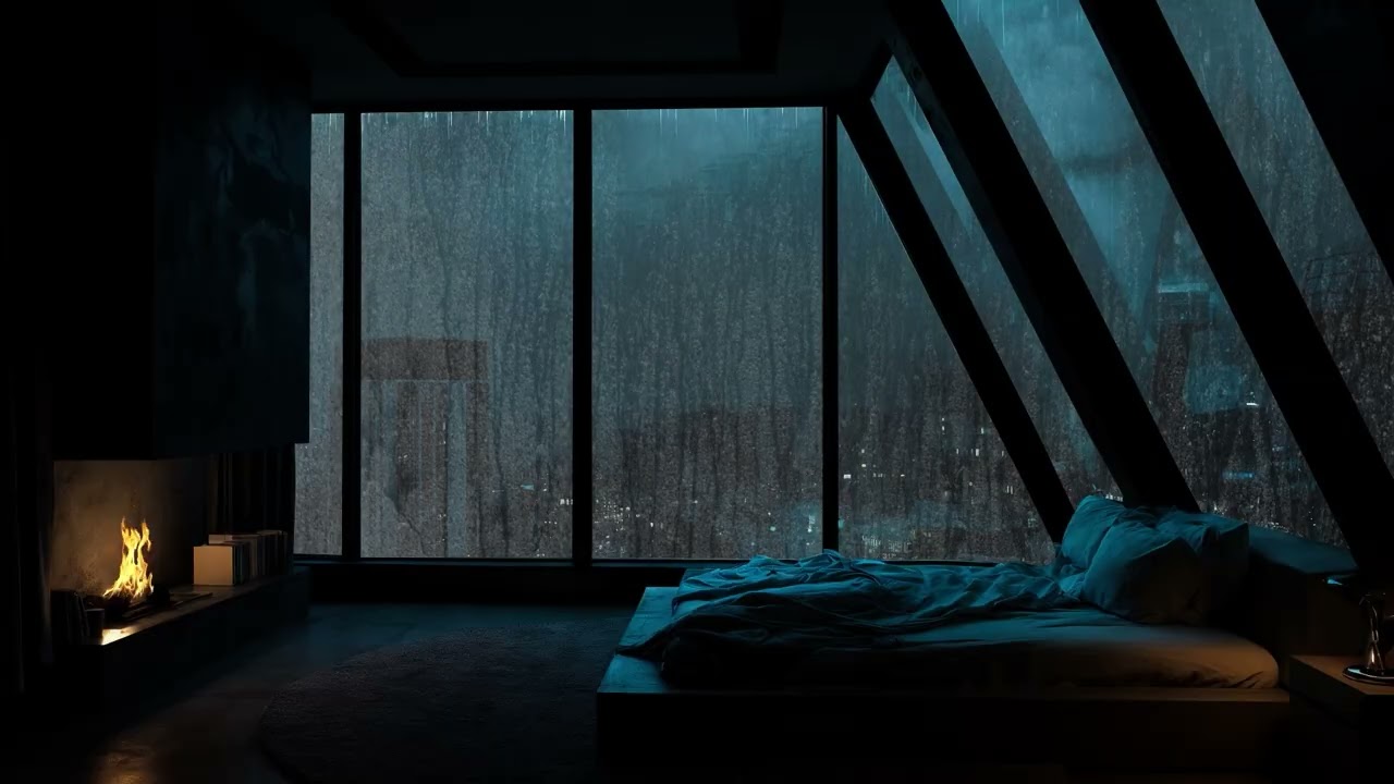Better Rain Sounds for Sleeping 🌧️🔥 Goodbye Insomnia | Gentle Rain & Fireplace Sounds