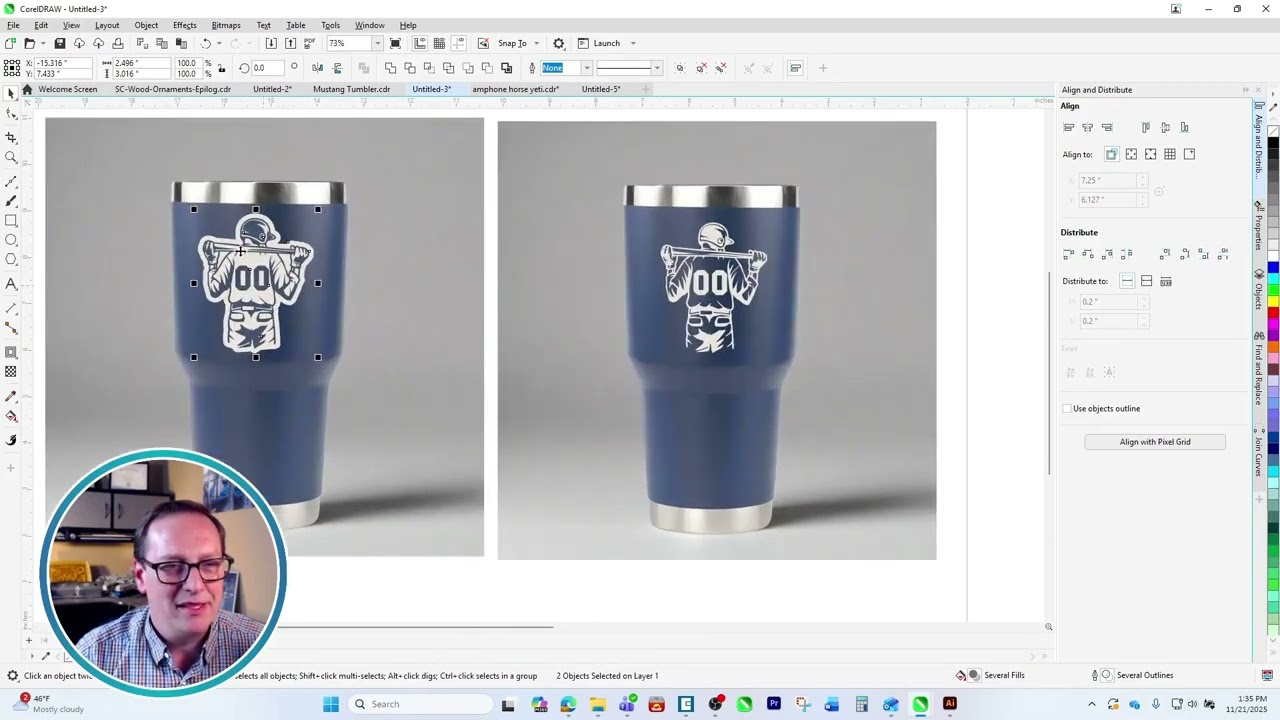 Logo Ters Çevirme (CorelDRAW & Illustrator) Yapılarak Lazer ile Matara Markalama Yapılması