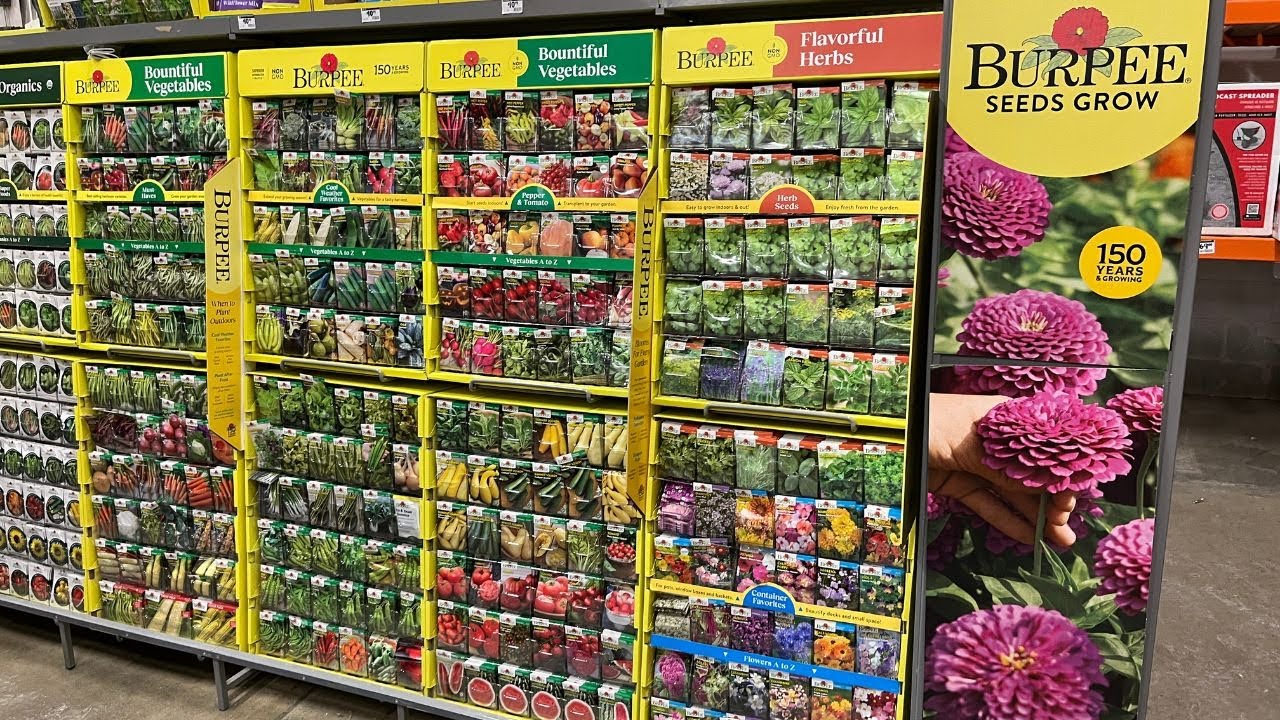 Seeds are at HOME DEPOT. Let's go shopping!