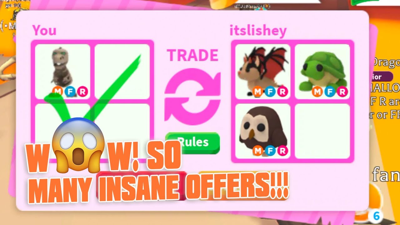 WHAT PEOPLE TRADE For a MEGA NEON SKELE-REX || Roblox Adopt me + GIVEAWAYS