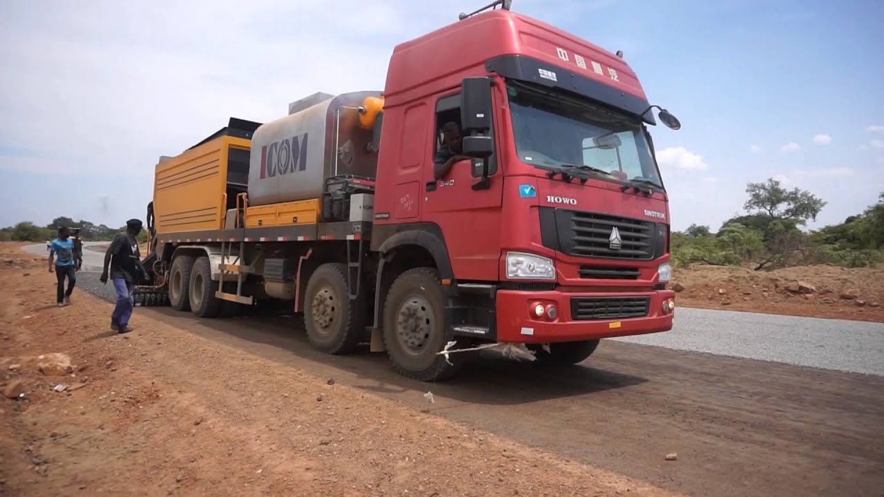 IKOM CHIP SEALER VIDEO IN ZAMBIA