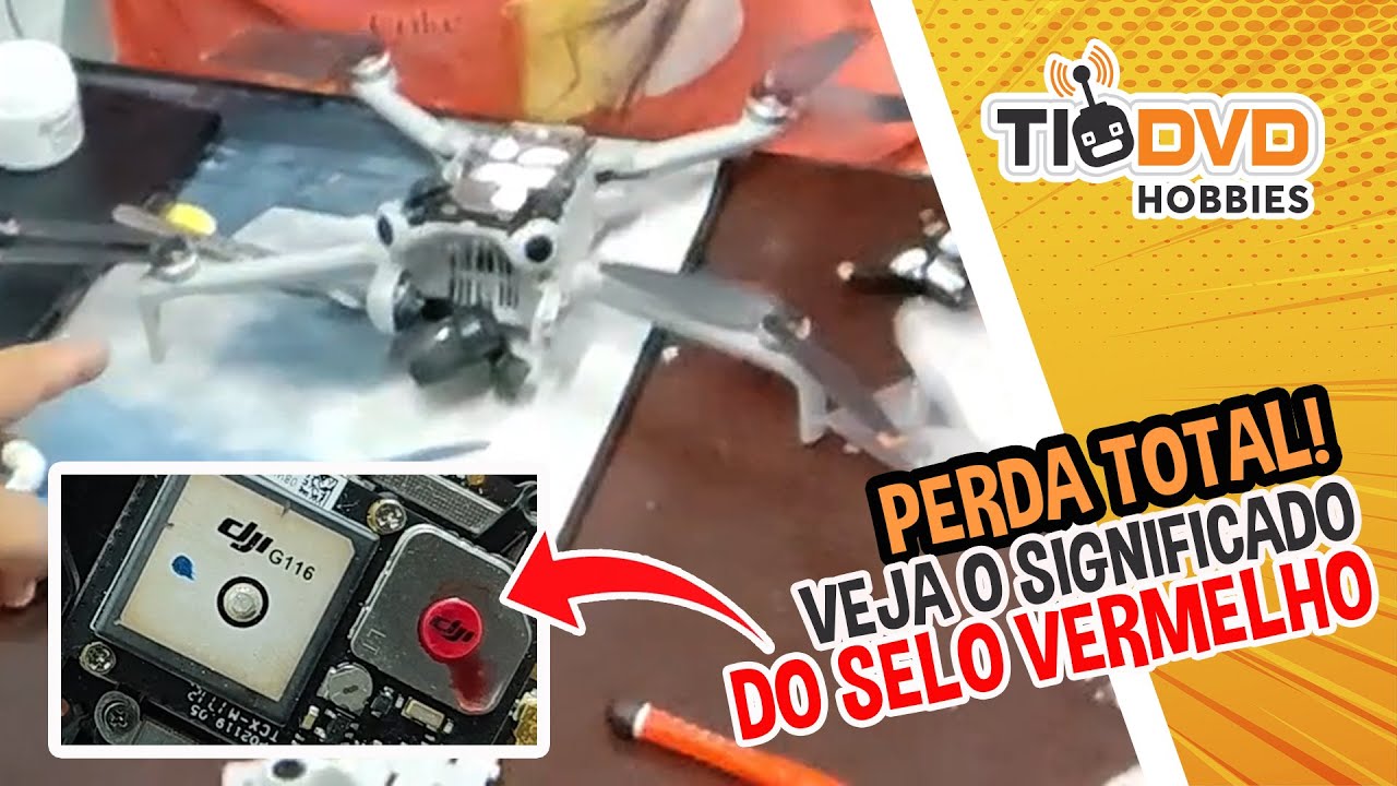 Meu DRONE DJI MINI 4 PRO CAIU TOMOU CHUVA e deu PERDA TOTAL - Veja o significado do SELO VERMELHO