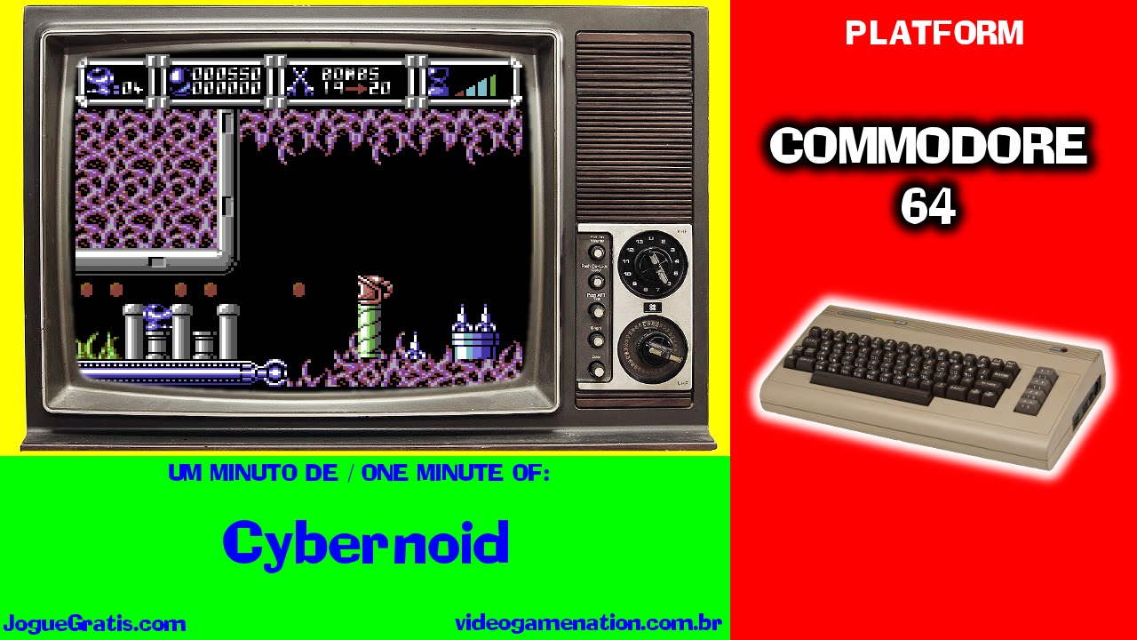 (one minute of) Cybernoid: The Fighting Machine, Commodore 64, Hewson Consultants, 1988