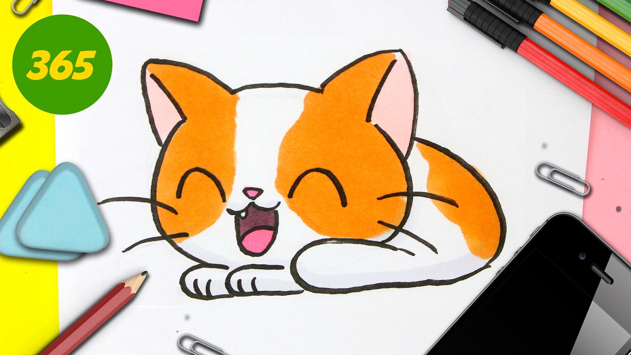 Come disegnare un gatto kawaii e carino &ndash; Tutorial passo dopo passo