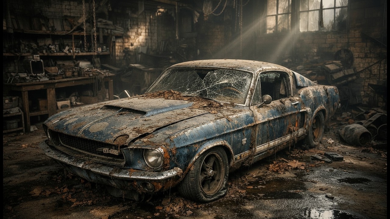ASMR Car Restoration Full Rebuild of 1967 Ford Mustang Shelby GT500 from Abandoned Condition to New
