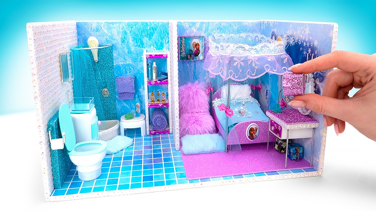 Building A Magical Mini Apartment For Queen Elsa ❄️