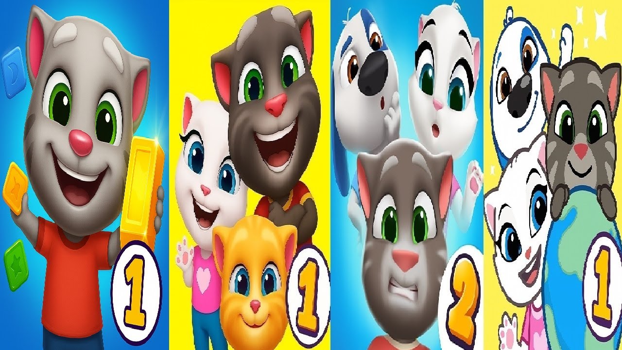 My Talking Tom Friends 1 VS My Talking Tom Friends 2  NEW GAME Talking Tom & Friends: World Gameplay