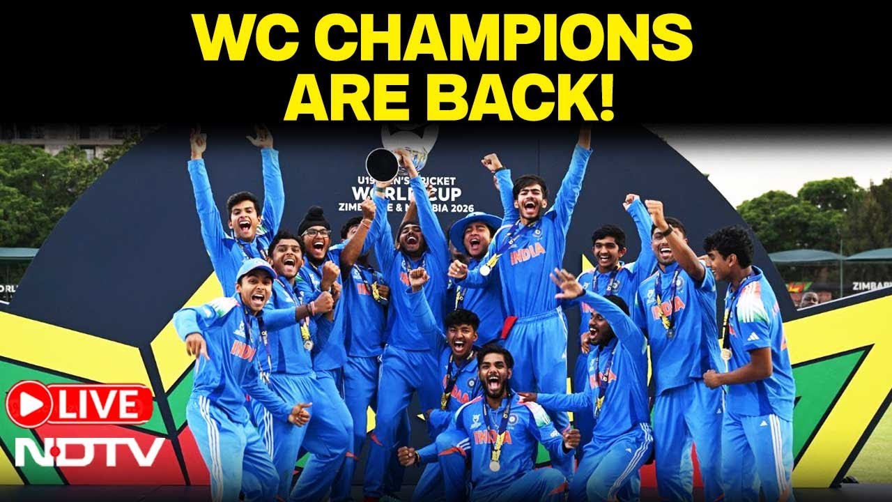 Under 19 Team Lands In India LIVE | Under 19 WC Indians | Under 19 World Cup