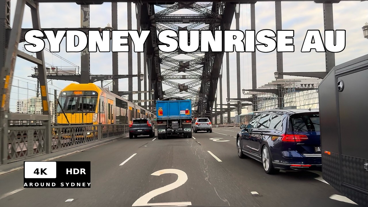 SUNRISE Harbour Bridge | Lidcombe→CBD Sydney 4K HDR 60FPS POV-AU February ￼