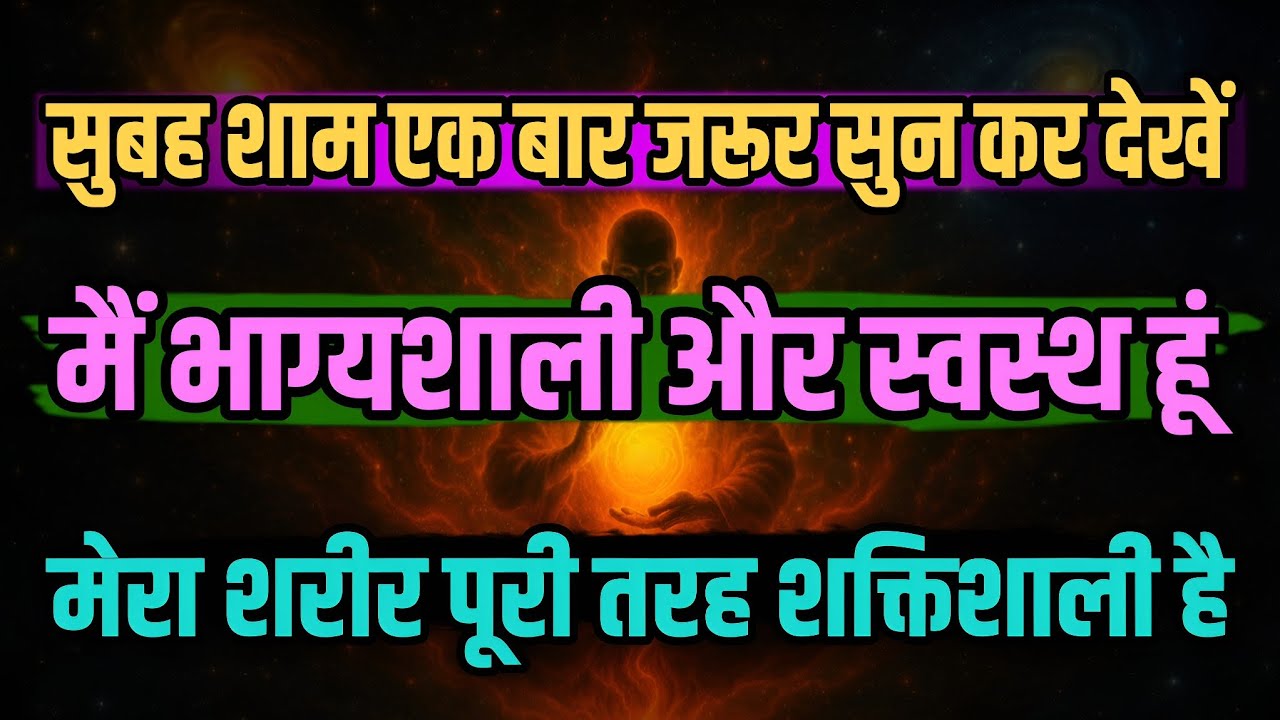 मैं भाग्यशाली और स्वस्थ हूं | मेरा शरीर पूरी तरह शक्तिशाली है | Health Affirmations in Hindi