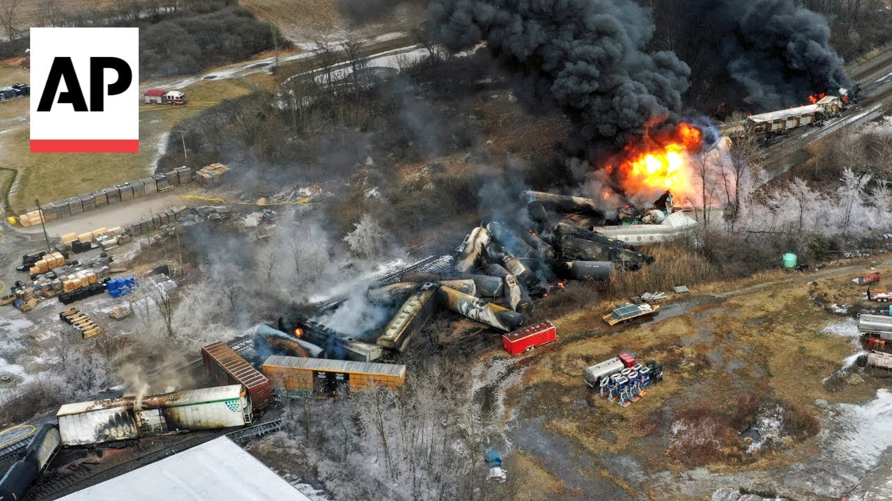 New video shows aftermath of Ohio train derailment in East Palestine
