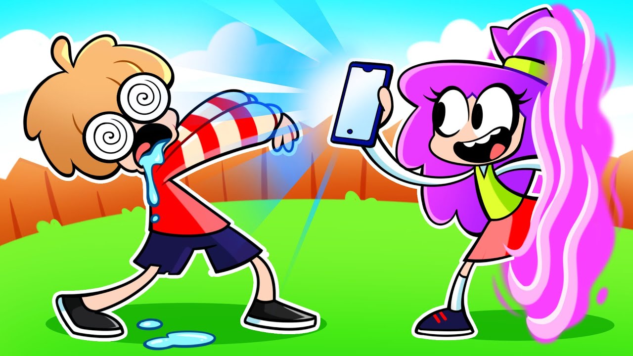 Super Addiction 👀 😱 Be Careful with Social Media ⚠️ 📲 💙 Funny English for Kids
