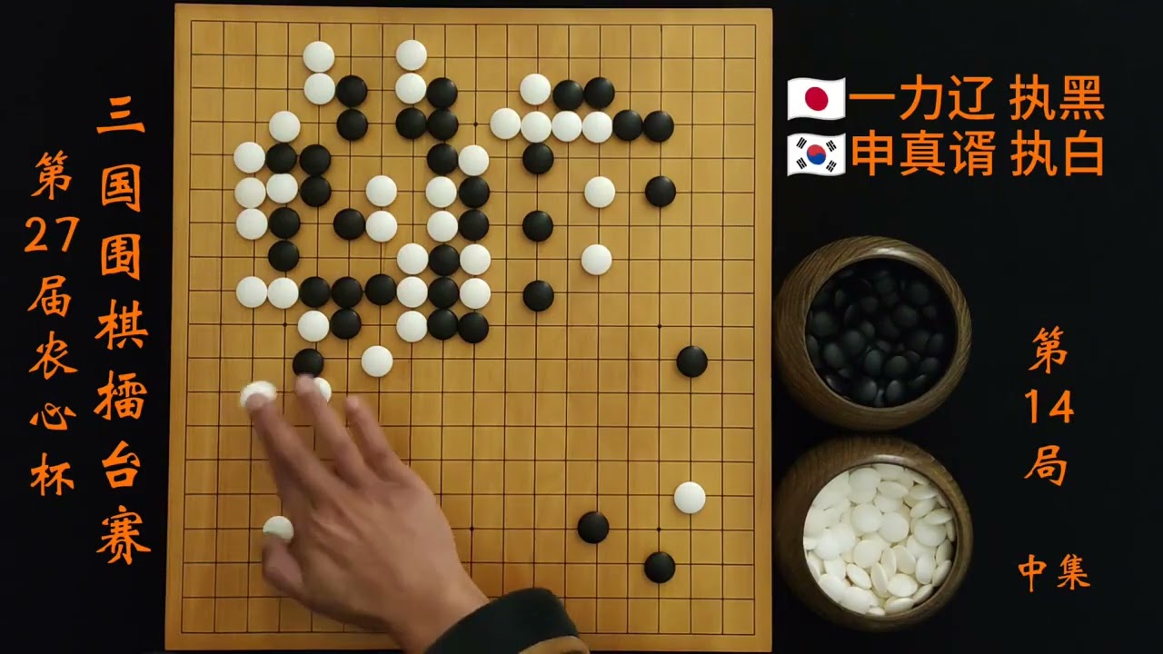 第27届农心杯第14局一力辽发力申真谞胜率接龙 #围棋 #围棋入门 #围棋比赛
