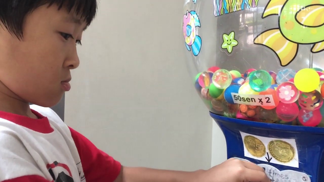 Watermelon and Ladybug Bouncy Balls Vending Machine