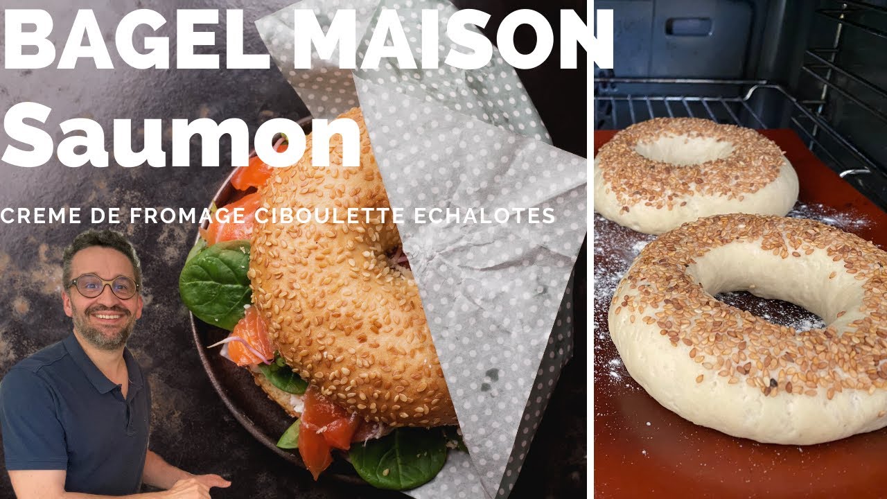 Bagel fait maison au saumon fumé