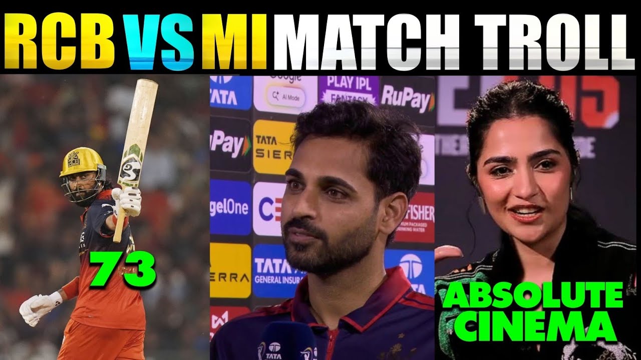 RCB vs MI Match Troll | RCB Won By 2 Wickets | Bhuvaneshwar Kumar | Krunal Pandya | IPL 2026 | 