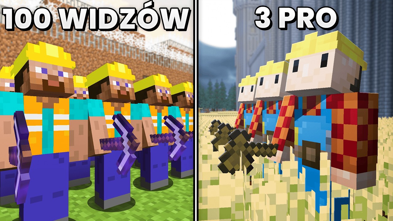 100 WIDZ&Oacute;W vs 3 PRO BUDOWNICZYCH - Kto Zbuduje Lepsze Więzienie?