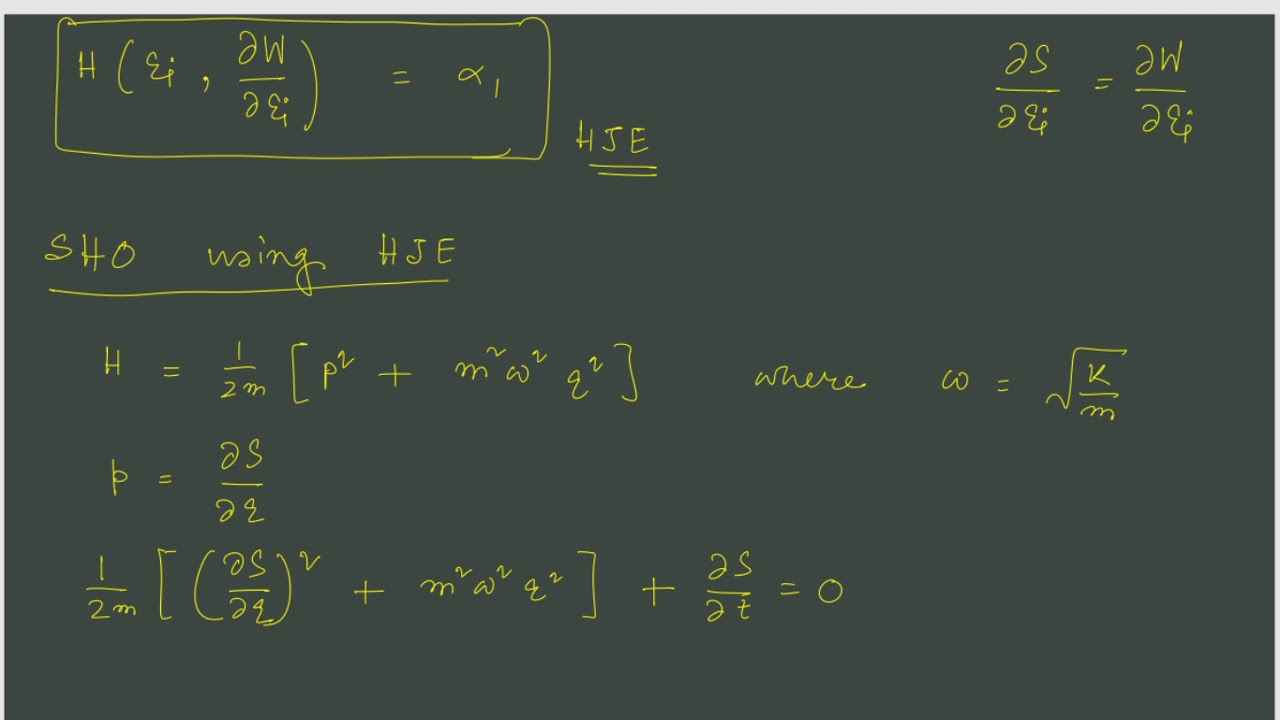 Lecture 21: Hamilton-Jacobi theory