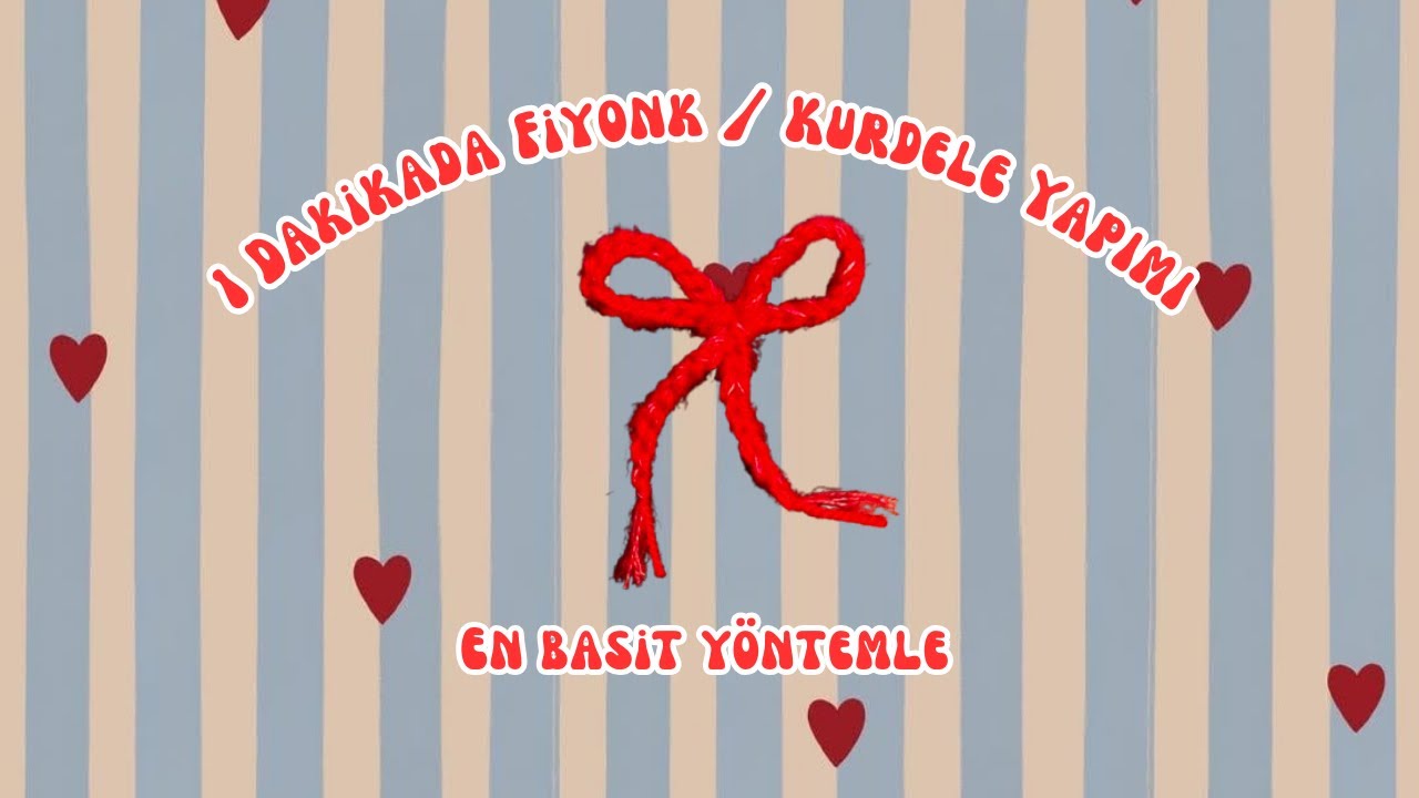 1 Dakikada Fiyonk (Kurdele) Yapımı – sadece zincirle 🧶