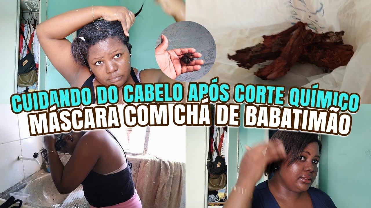 RECONSTRUÇÃO CAPILAR PÓS CORTE QUÍMICO /TRATAMENTO NATURAL COM CHÁ DE BABATIMÃO/ROTINA CAPILAR 