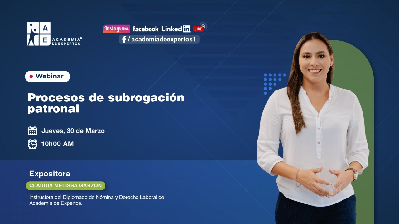 WEBINAR: Procesos de subrogación patronal.