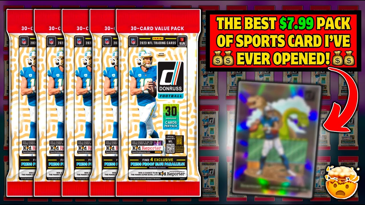 *THE BEST $7.99 I’VE SPENT IN MY LIFE…🤯 2023 DONRUSS FOOTBALL VALUE PACK REVIEW!🏈