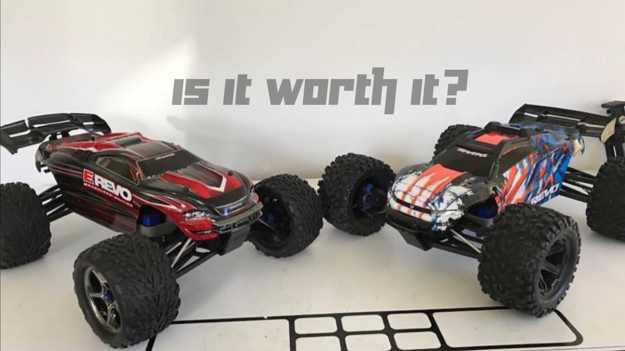 Traxxas E-Revo VXL и старый E-Revo Brushless Edition: сравнение бок о бок