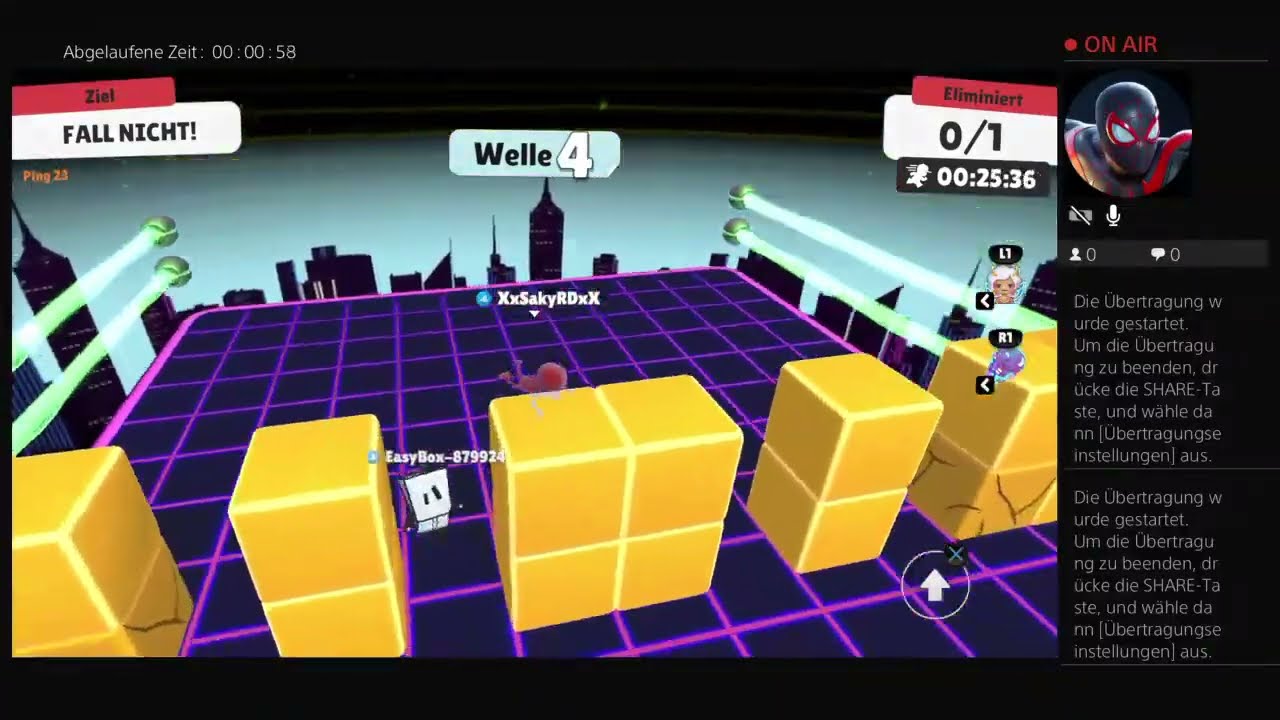 Ich Spiele eine Runde Stumble Guys mit mein Freund