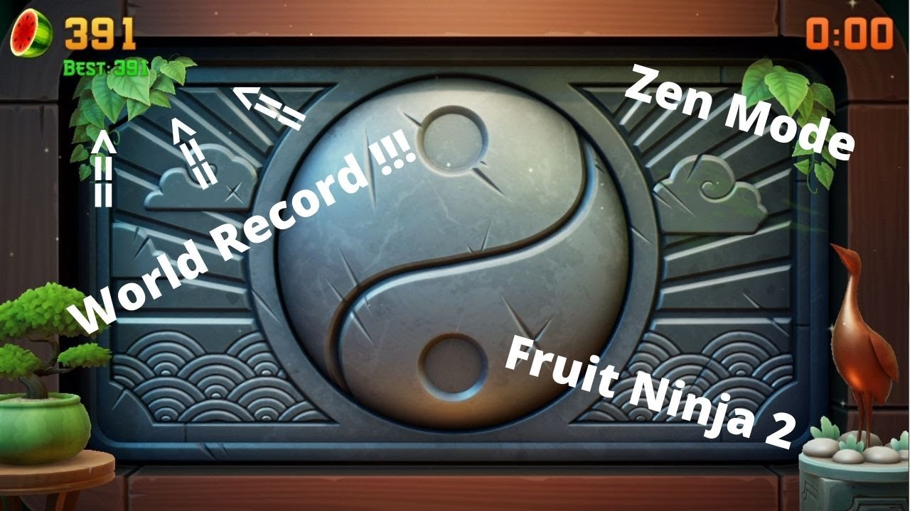 Zen mode World Record: 391 points | Fruit Ninja 2 Gameplay
