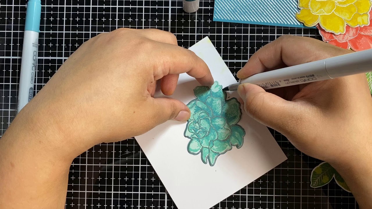 Floral cards feat. Altenew Build-A-Flower Gardenia Stamp n Die set #CrescentCreation