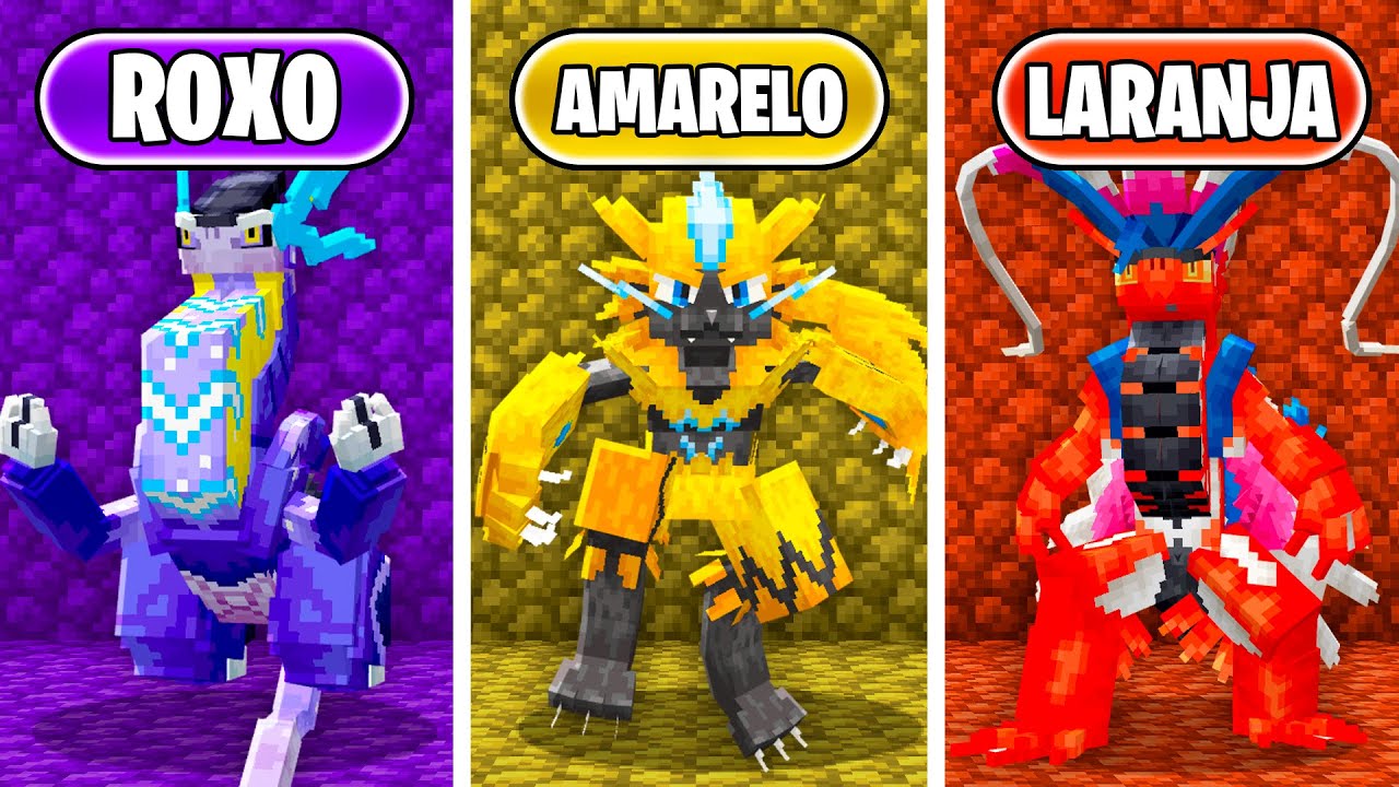 CAPTUREI 1 POKÉMON LENDÁRIO PARA CADA COR DO MINECRAFT COBBLEMON!