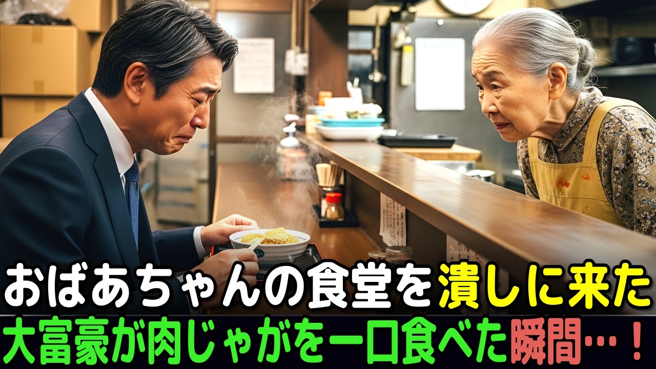 おばあちゃんの食堂を潰しに来た大富豪が、肉じゃがを一口食べた瞬間…！
