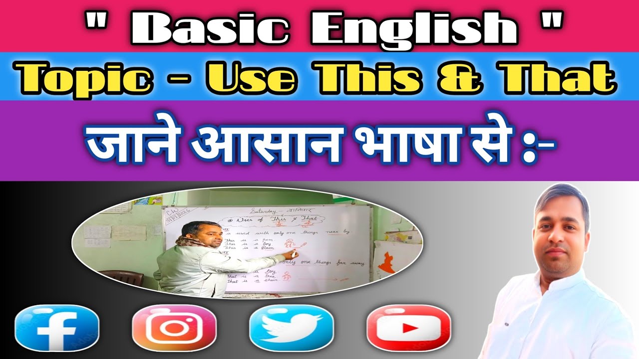 Basic English Grammar | Use of This & That in Easy Hindi | English Speaking for Beginners✅‼️