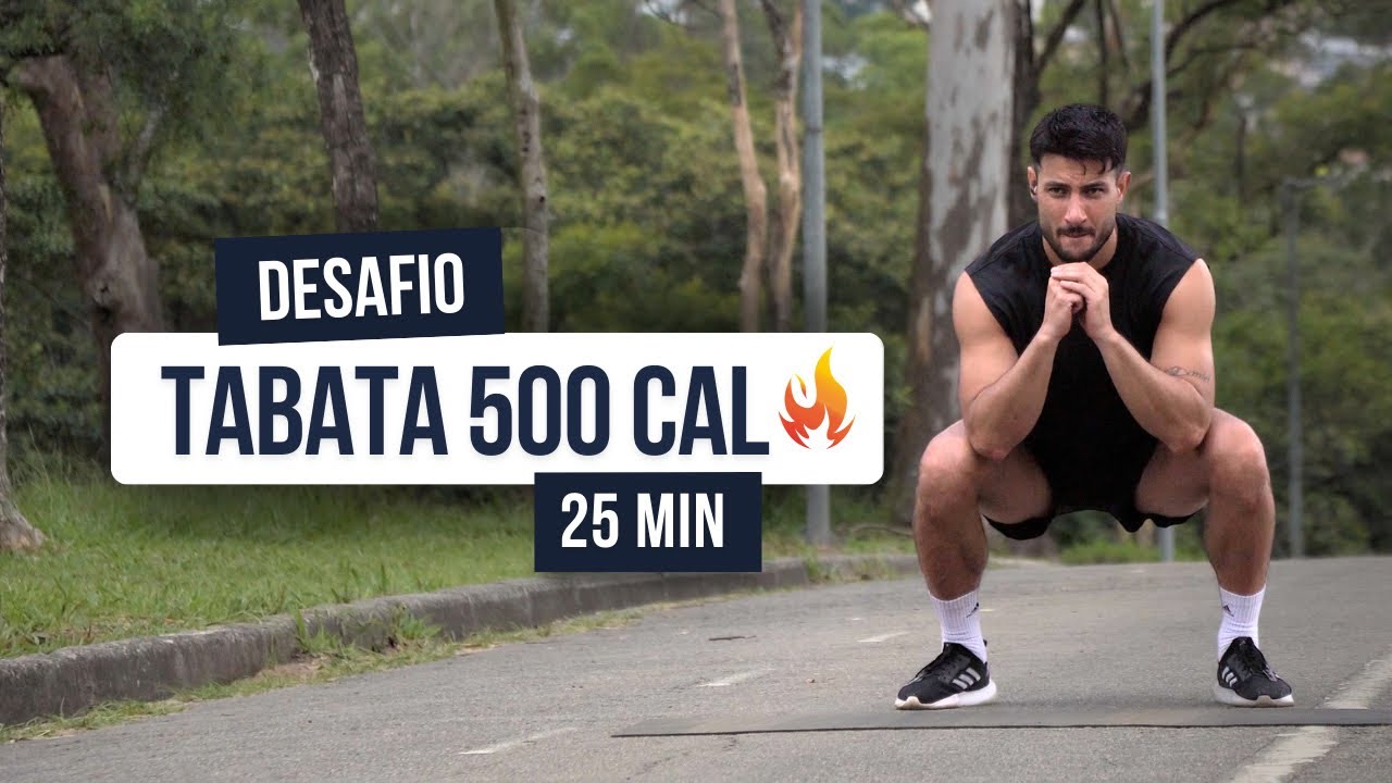 Desafio TABATA para gastar 500 calorias e perder barriga em casa | 25 MIN - sem equipamentos
