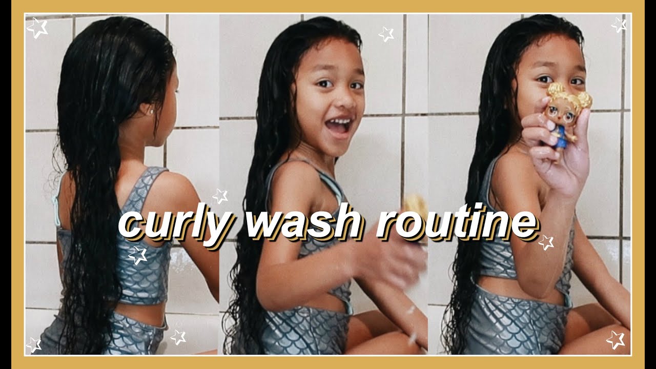 kids curly hair wash routine | easy detangling tips & more | TUTORIAL