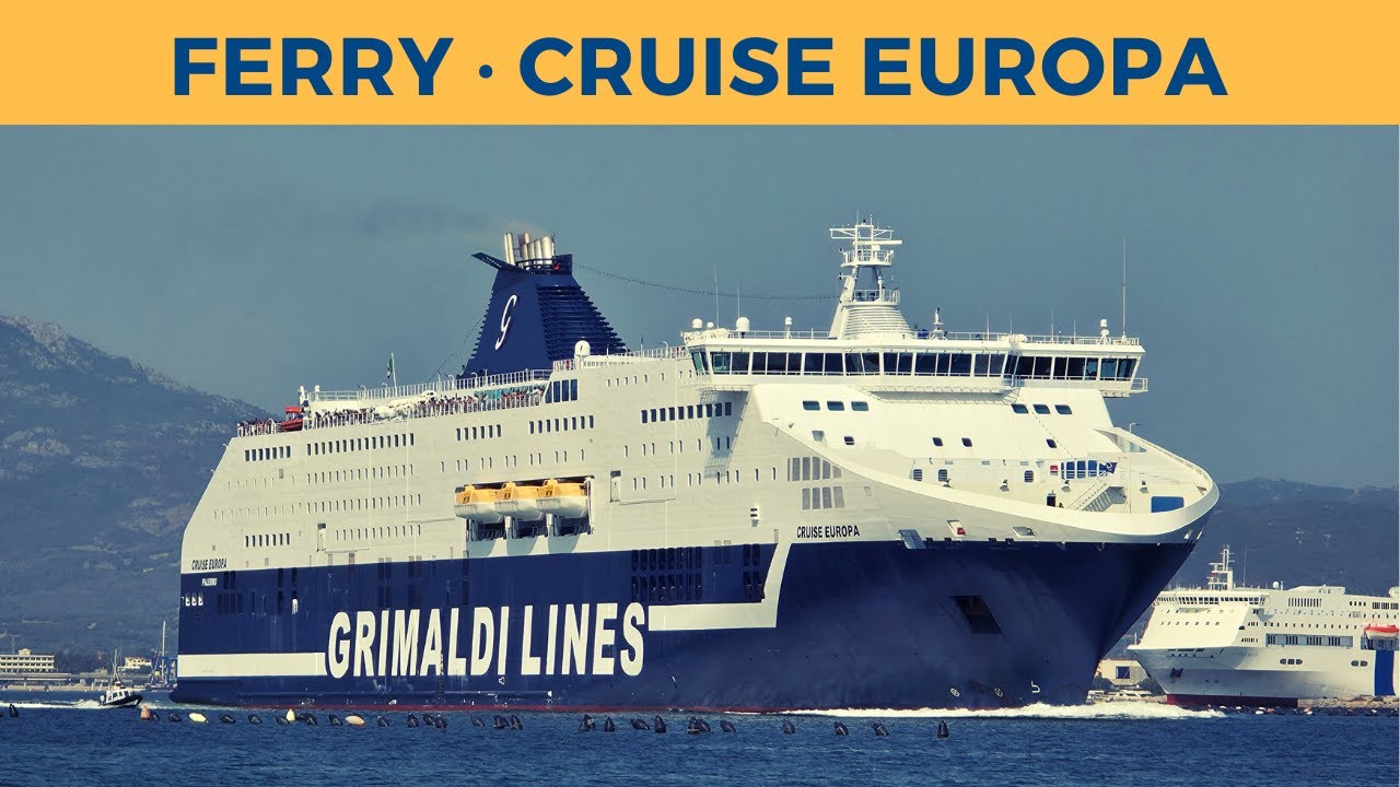 Departure of ferry CRUISE EUROPA, Olbia (Grimaldi Lines)