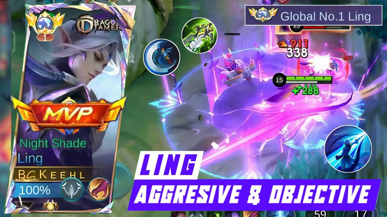 LING FASTHAND VS FANNY! HARD GAME CARRY THE TEAM! GLOBAL LING SOLO RANK - MOBILE LEGENDS