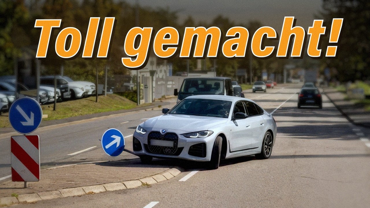 BMW-Fahrer r&auml;umt Verkehrsinsel ab, heftiger Unfall & irre Motorradfahrer! | #GERMAN #DASHCAM | #377