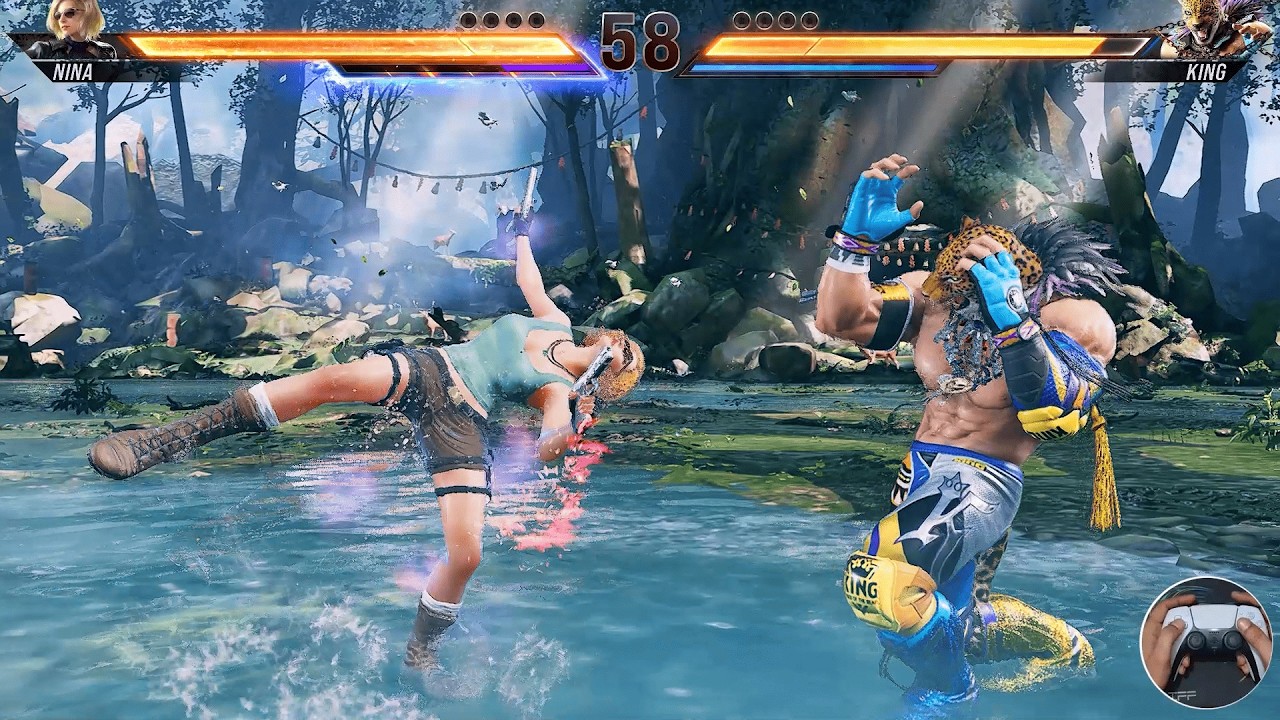 Neck-to-Neck Battle! Nina Williams vs King | Tekken 8