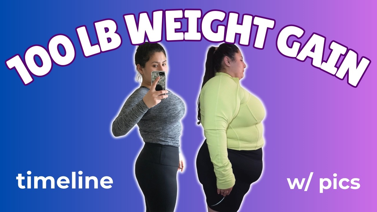 My 100 pound weight gain story 😭 timeline with pictures and weigh-ins